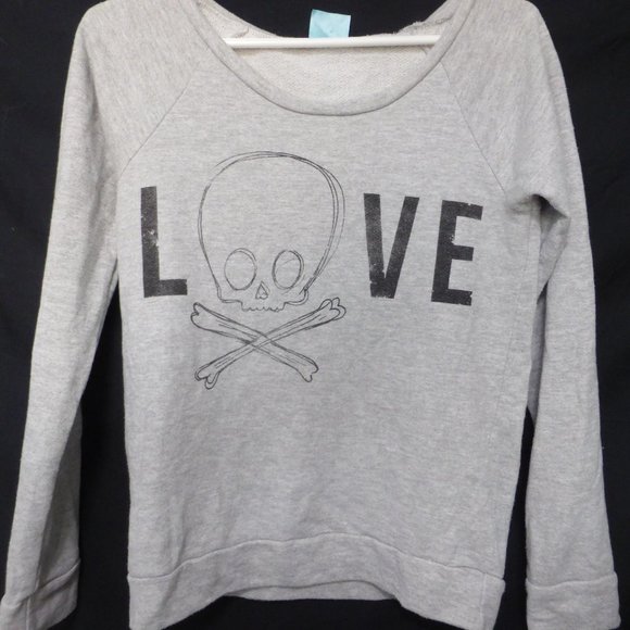 ENOUGH ABOUT ME | small | Graphic Grey Sweatshirt | Scoop Neck | Made In Canada - Picture 1 of 5